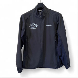 Patagonia Polartec Black Softshell Jacket Saint Anselm Hockey Embroidered Women’